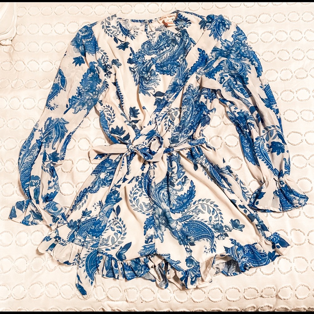 Paisley Long Sleeve Romper